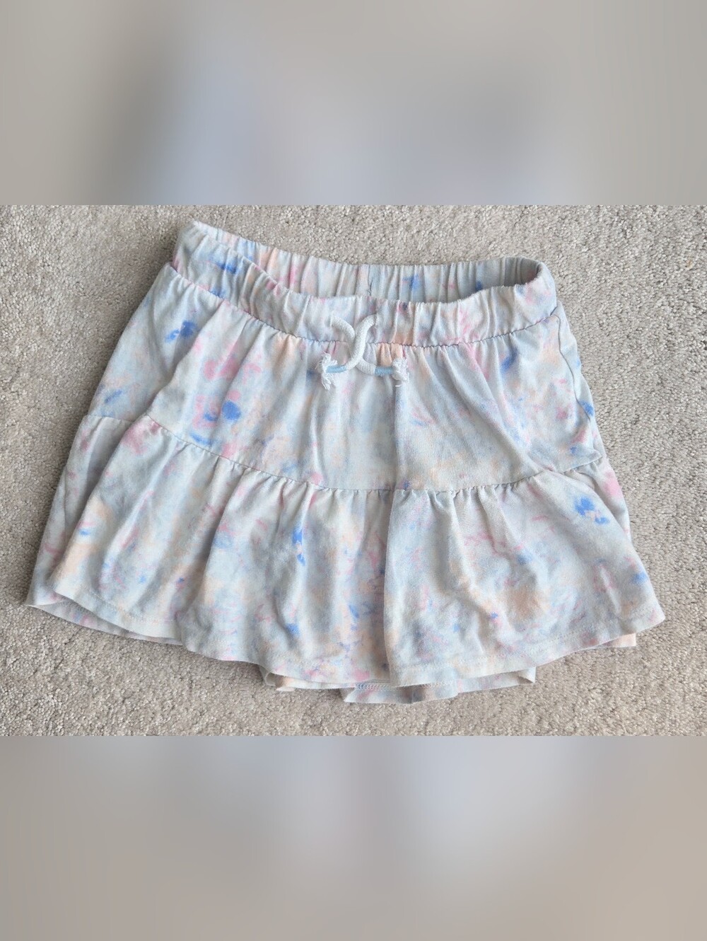 Cat & Jack Pastel Tie-Dye Ruffle Skort - Pink & Blue